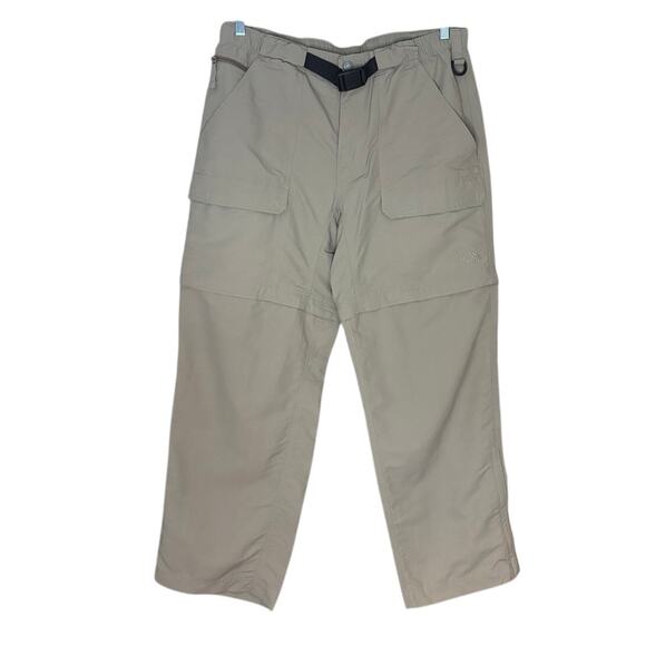 The North Face Outdoor Hiking Convertible Pants/Shorts, Khaki, Size Large, EUC - Picture 1 of 3